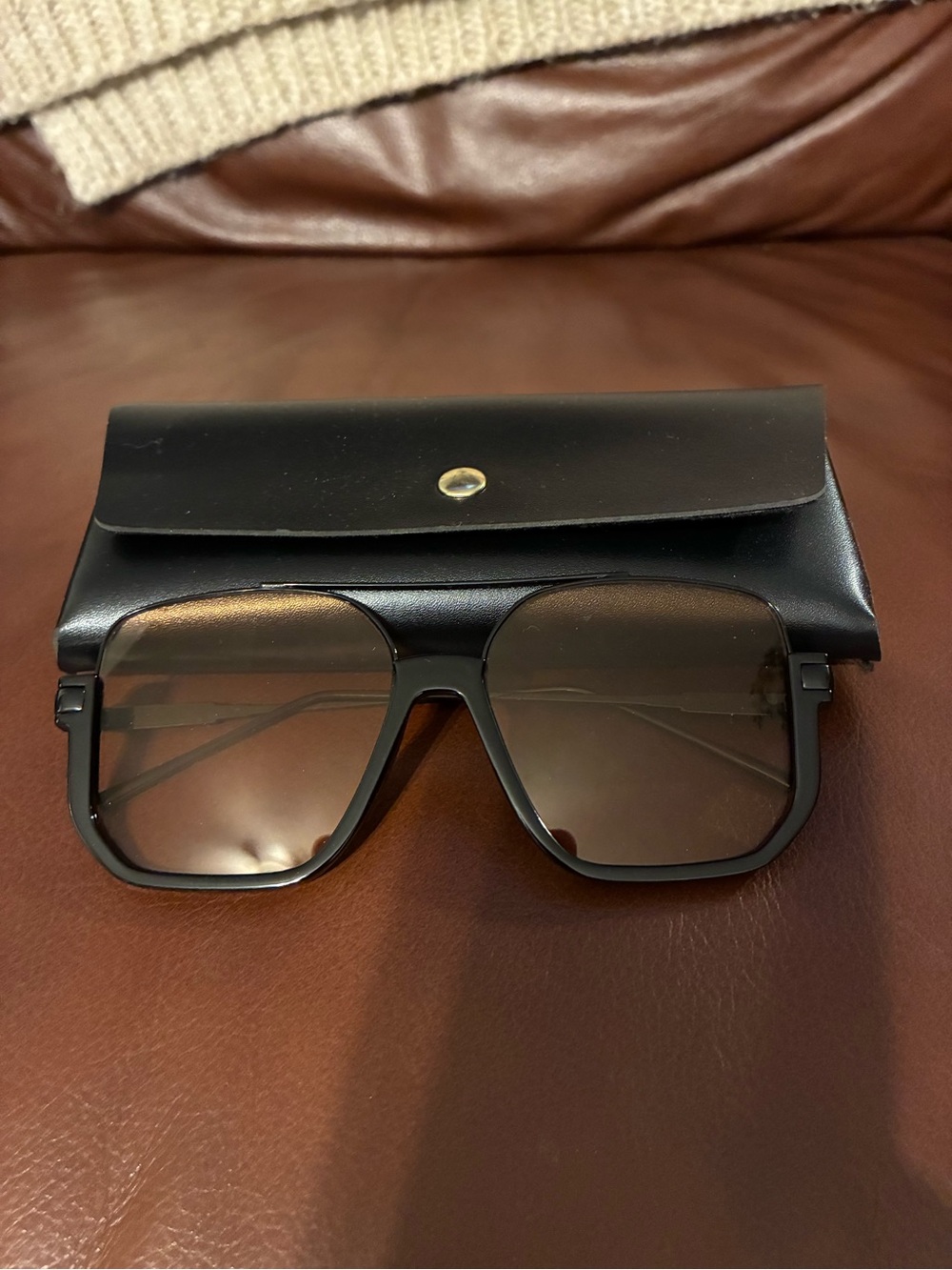 Amazon Black Sunglasses with Brown Tint Lenses